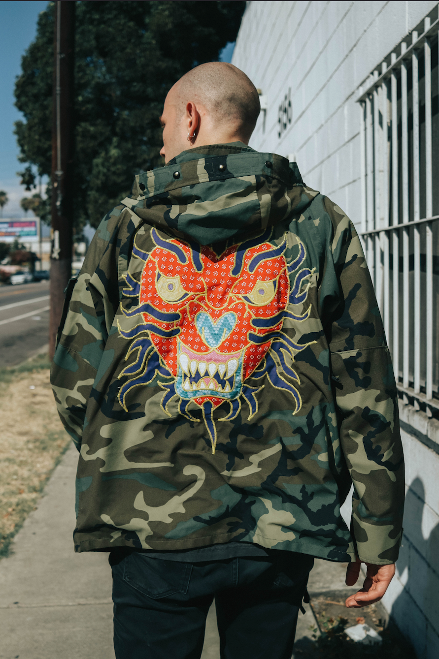 Crying Heart Panther Parka (Up-cycled)