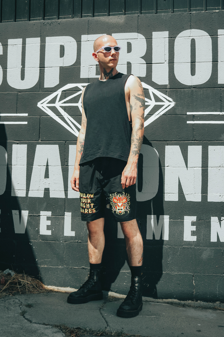 Crying Heart Panther Shorts