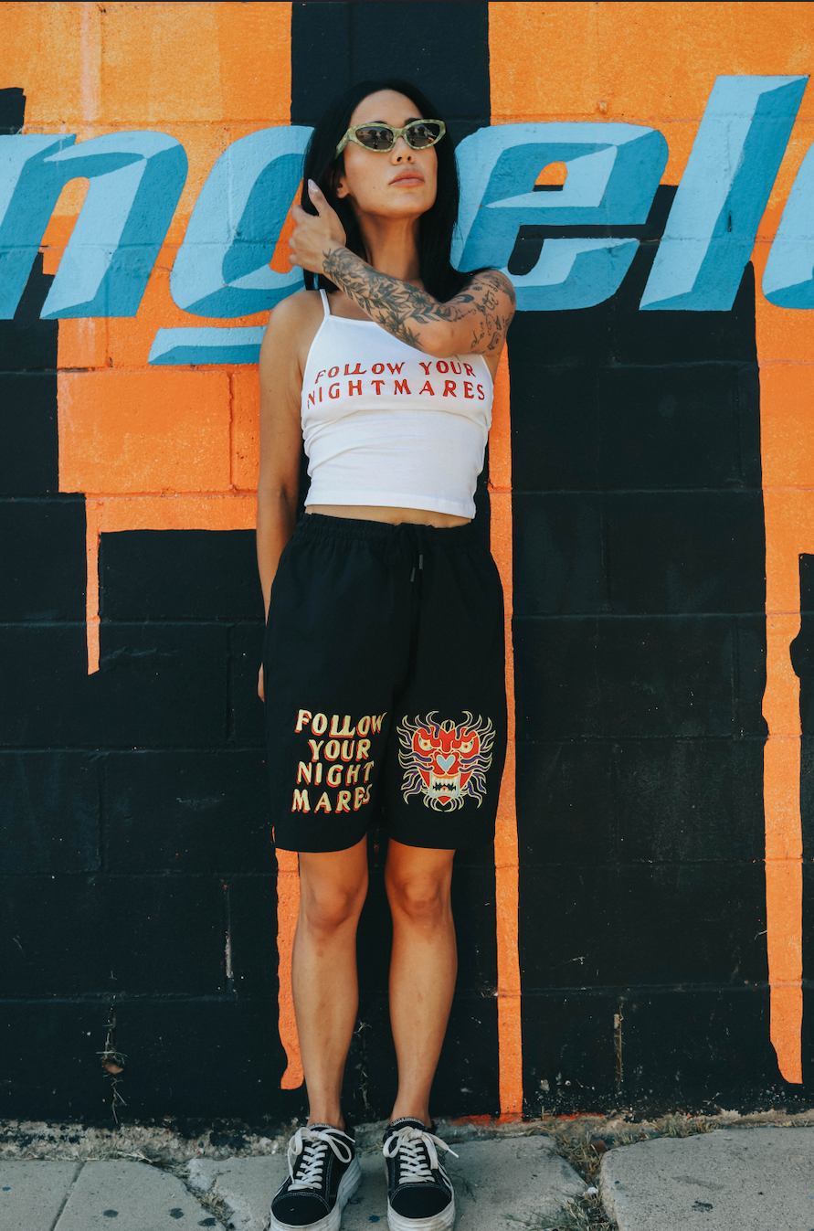 Crying Heart Panther Shorts